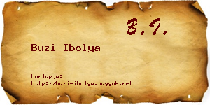 Buzi Ibolya névjegykártya